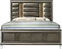 Contemporary Copper King Storage Bed - Posh-4