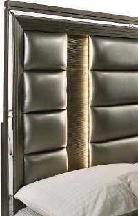 Contemporary Copper King Storage Bed - Posh-8