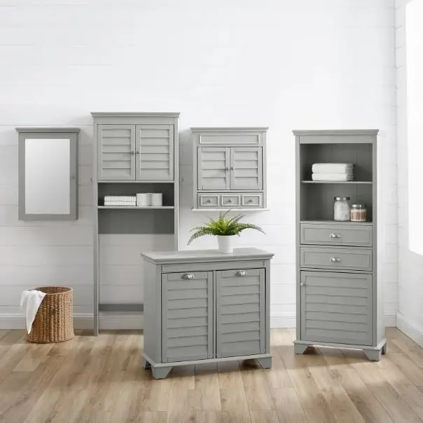 CF7002-GY Lydia Gray Bathroom Space Saver Cabinet-2