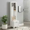 CF6029-WH Tara Transitional Distressed White Hall Tree