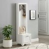 CF6029-WH Transitional Distressed White Hall Tree - Tara