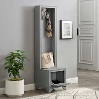 CF6029-GY Tara Transitional Distressed Gray Hall Tree
