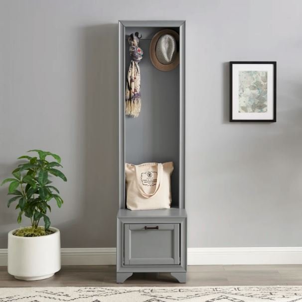 CF6029-GY Tara Transitional Distressed Gray Hall Tree-2