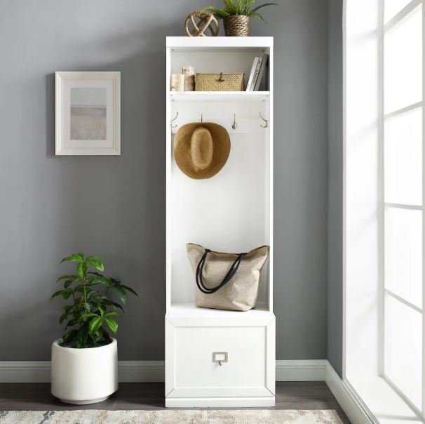 CF6025-WH Harper Modern White Hall Tree-2