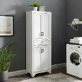 CF3111-WH Tara Distressed White Tall Storage Pantry