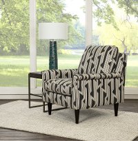 Mid Century Gray and Cream Accent Chair - Dacey