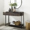 CF1311-BR Brown Ash and Matte Black Sofa Table - Jacobsen