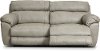Putty Beige Lay Flat Leather Power Reclining Sofa - Costa