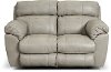Putty Beige Lay Flat Leather Power Reclining Loveseat - Costa