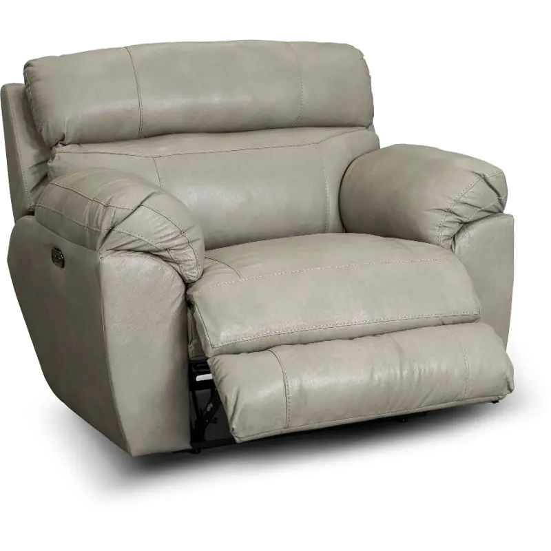 64070-7 Costa Putty Beige Leather Lay-Flat Power Recliner