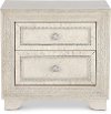 Traditional Pearl White Nightstand - Camila