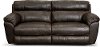 Chocolate Brown Lay Flat Leather Power Reclining Sofa - Costa