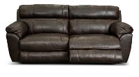 Chocolate Brown Lay Flat Leather Power Reclining Sofa - Costa-2