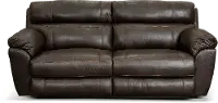 64071 Costa Brown Lay-Flat Leather Power Reclining Sofa