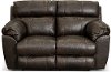Chocolate Brown Lay Flat Leather Power Reclining Loveseat - Costa