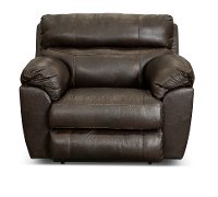 Chocolate Brown Lay Flat Leather Power Recliner - Costa