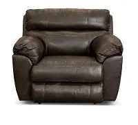 64070-7 Costa Chocolate Brown Lay Flat Leather Power Recliner