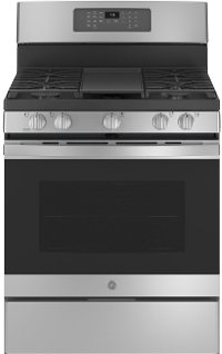 JGB735SPSS GE 30 Inch Gas Range with Convection and Air Fry - 5 cu. ft. Stainless Steel
