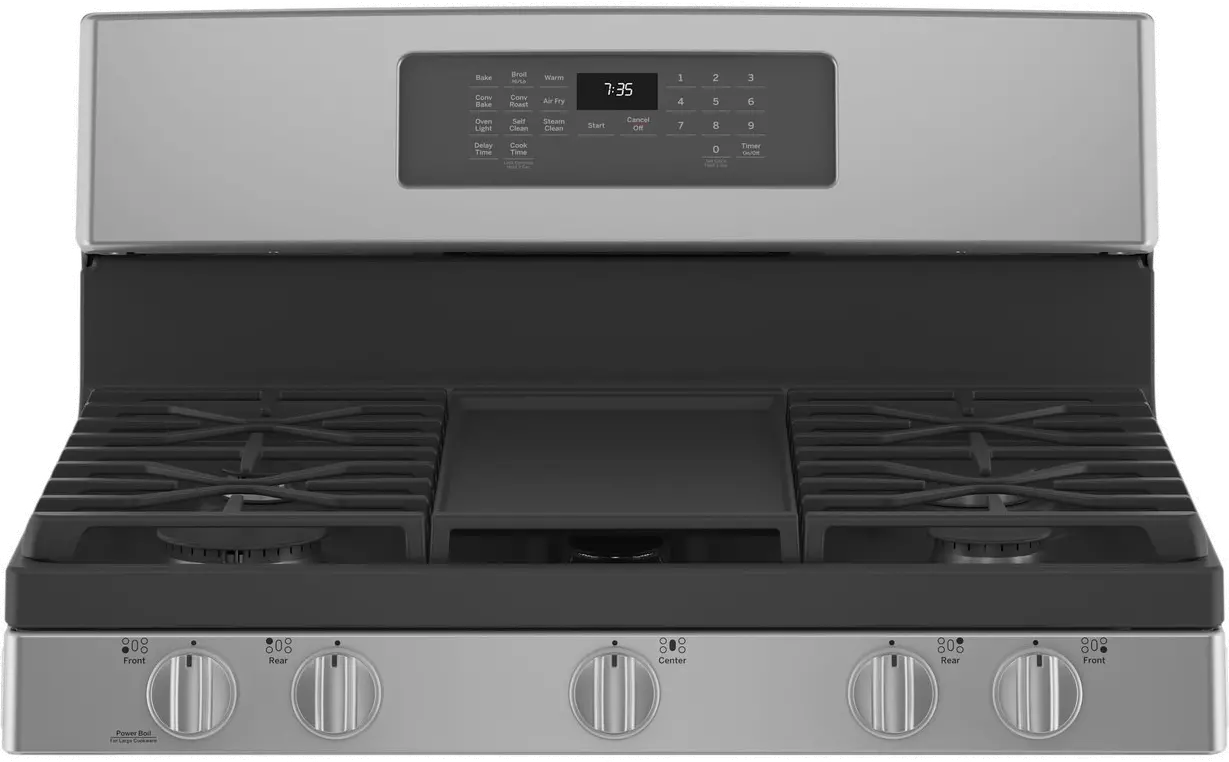 JGB735SPSS GE 30 Inch Gas Range with Convection and Air Fry - 5 cu. ft. Stainless Steel-3