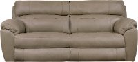 Putty Beige Lay Flat Leather Reclining Sofa - Costa