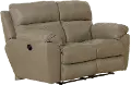 4072 Costa Putty Beige Leather Lay-Flat Reclining Love Seat