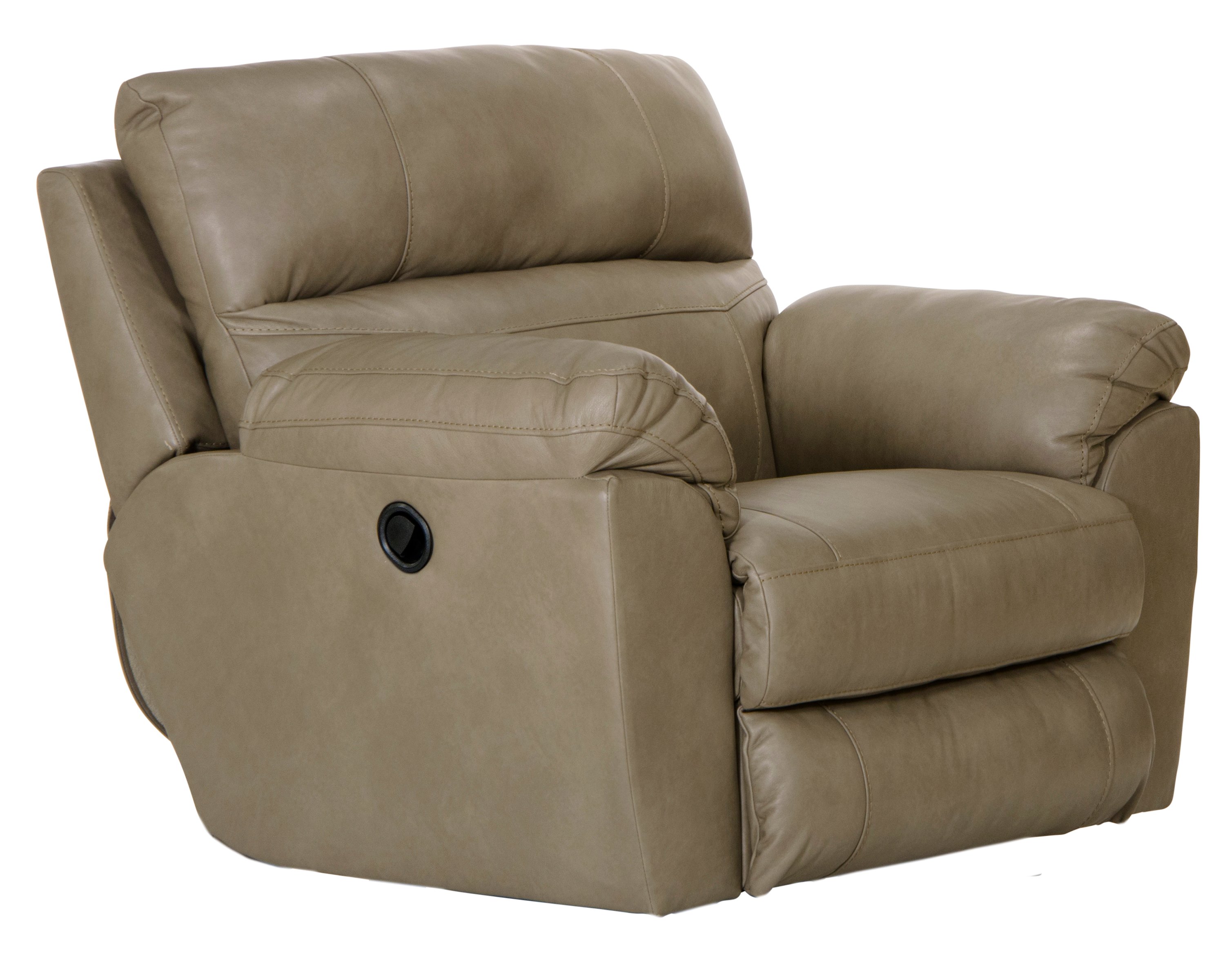 4070-7 Costa Putty Beige Leather Lay Flat Leather Recliner-1