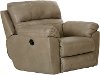 Putty Beige Lay Flat Leather Rocker Recliner - Costa