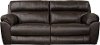 Chocolate Brown Lay Flat Leather Reclining Sofa - Costa