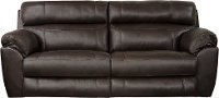 Chocolate Brown Lay Flat Leather Reclining Sofa - Costa