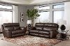 Chocolate Brown Lay Flat Leather Reclining Love Seat - Costa