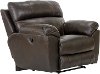 Chocolate Brown Lay Flat Leather Rocker Recliner - Costa