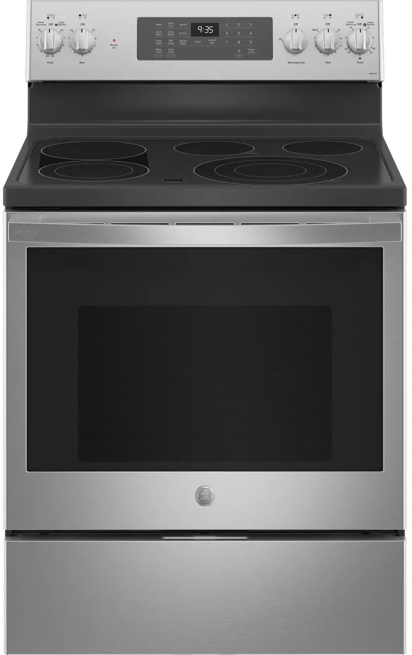 PB935YPFS GE Profile Smart Electric Range with Convection Oven and Air Fry - 30 Inch, 5.3 cu. ft. Fingerprint Resistant Stainless Steel-1