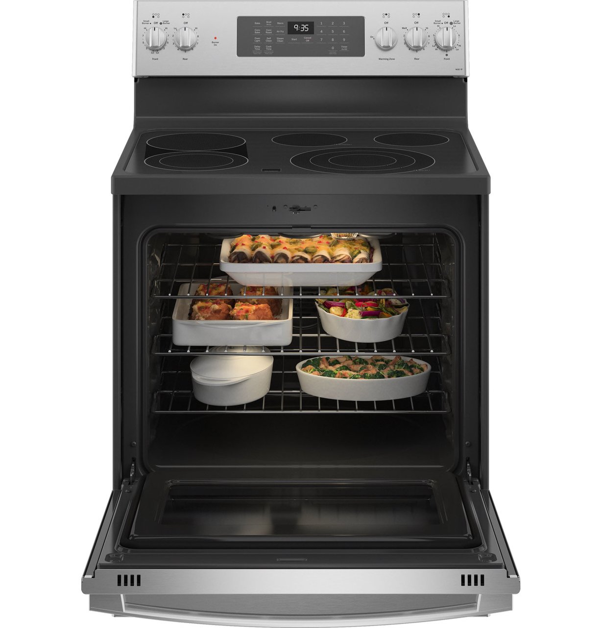 PB935YPFS GE Profile Smart Electric Range with Convection Oven and Air Fry - 30 Inch, 5.3 cu. ft. Fingerprint Resistant Stainless Steel-2