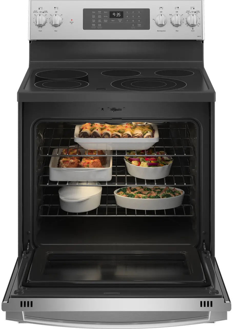 PB935YPFS GE Profile Smart Electric Range with Convection Oven and Air Fry - 30 Inch, 5.3 cu. ft. Fingerprint Resistant Stainless Steel-2