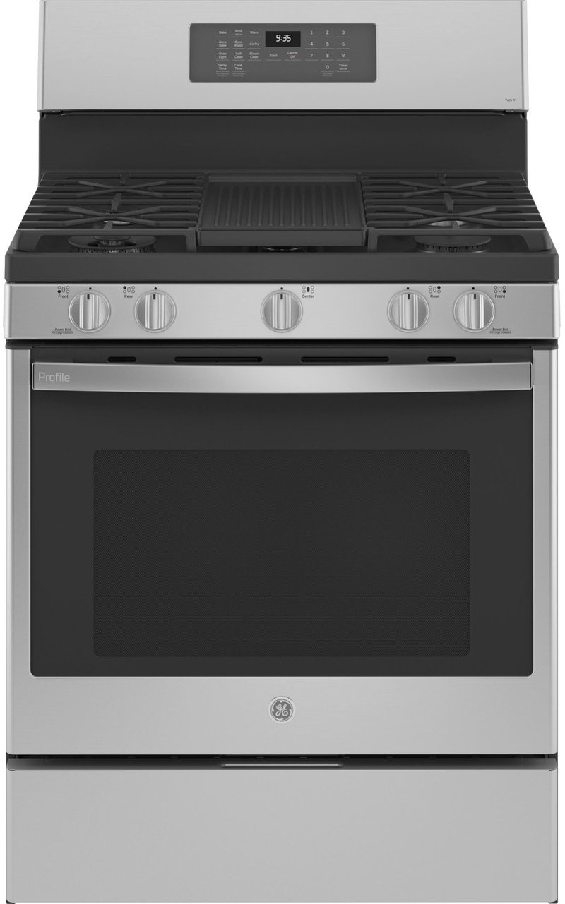 Ge Profile 30 Inch Smart Gas Range With Convection 5 3 Cu Ft Fingerprint Resistant Stainless Steel Rc Willey Furniture Ge Profile 30 Inch Smart Gas Range With