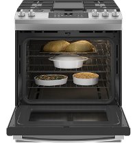 JGS760SPSS GE 30 Inch Slide In Gas Range with Convection and Air Fry - 5.6 cu. ft. Stainless Steel-3