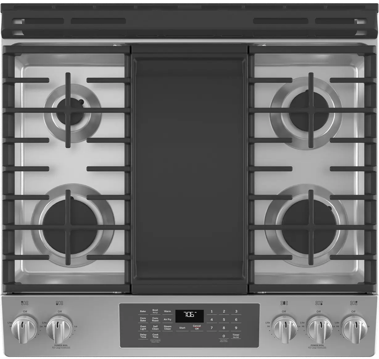 JGS760SPSS GE 30 Inch Slide In Gas Range with Convection and Air Fry - 5.6 cu. ft. Stainless Steel-5