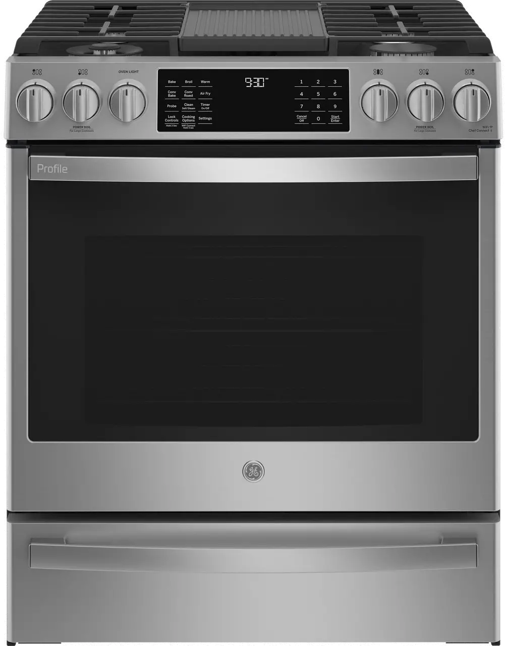 PGS930YPFS GE Profile 30 Inch Slide In Smart Gas Range with Convection - 5.3 cu. ft. Fingerprint Resistant Stainless Steel-3