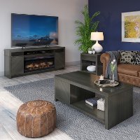 Contemporary 75 inch Fireplace TV Stand - Morado Bay-2