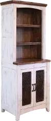 Pueblo Rustic White Bookcase