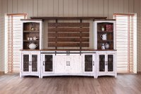 Pueblo Rustic White Bookcase-2