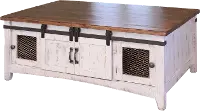 Pueblo Rustic White Coffee Table