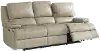 Parker Flax Beige Leather Power Reclining Sofa