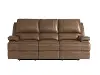 Parker Umber Brown Leather Power Reclining Sofa