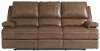 Umber Brown Leather Power Reclining Sofa - Parker