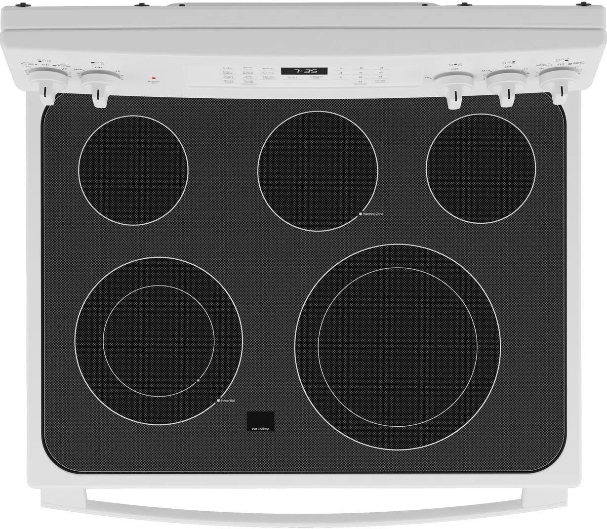 JB735DPWW GE 30 Inch Electric Range with Convection and Air Fry - 5.3 cu. ft. White-4