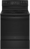 JB735DPBB GE 30 Inch Electric Range with Convection and Air Fry - 5.3 cu. ft. Black
