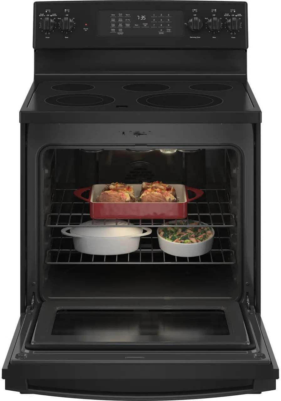 JB735DPBB GE 30 Inch Electric Range with Convection and Air Fry - 5.3 cu. ft. Black-2