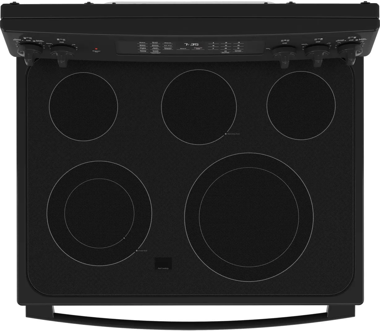 JB735DPBB GE 30 Inch Electric Range with Convection and Air Fry - 5.3 cu. ft. Black-4