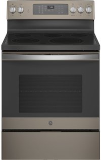 JB735EPES GE 30 Inch Electric Range with Convection and Air Fry - 5.3 cu. ft. Slate
